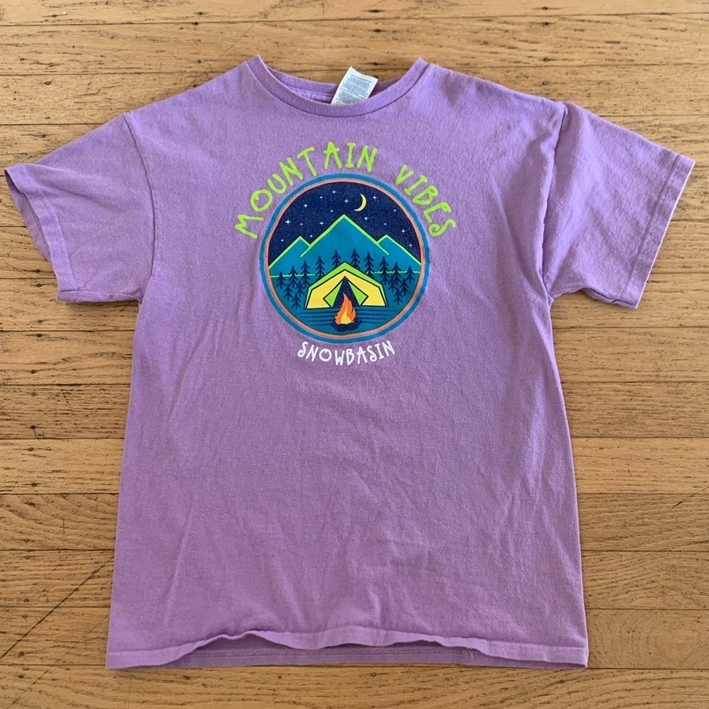 Snow basin Ski Resort Utah Mountain Vibes Camping T-shirt